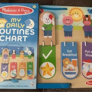 Melissa & Doug Colorful Daily Routine Wooden Peg Board - Green, Blue, Purple